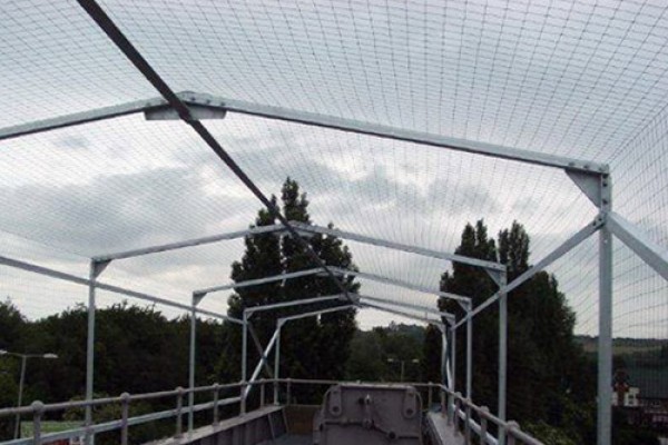 Protective Bird Netting allowing safe access to walkway